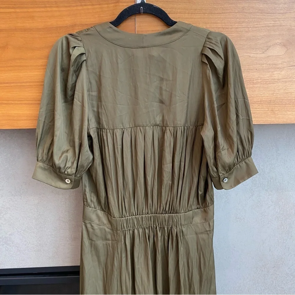 NWT Zadig & Voltaire - Ralia Asymmetric-Hem Satin‎ Midi Dress, Size XS